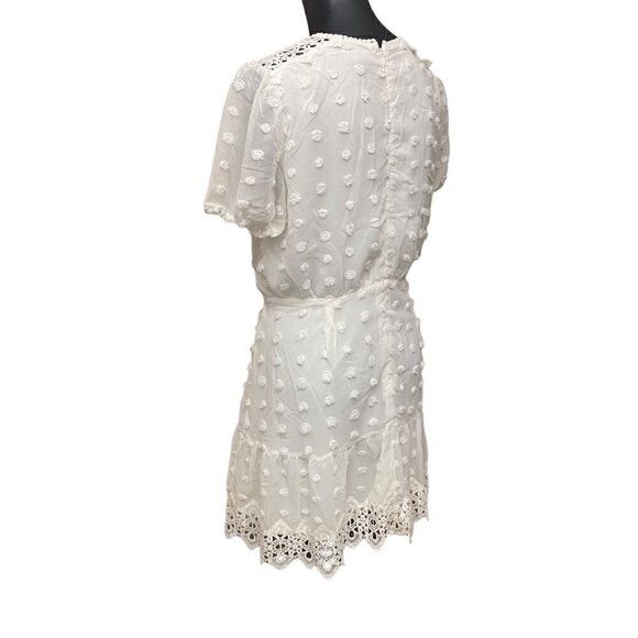 NEW Love X Design Fit and Flare Dotted Dress in Cream White Size XL - Picture 4 of 6